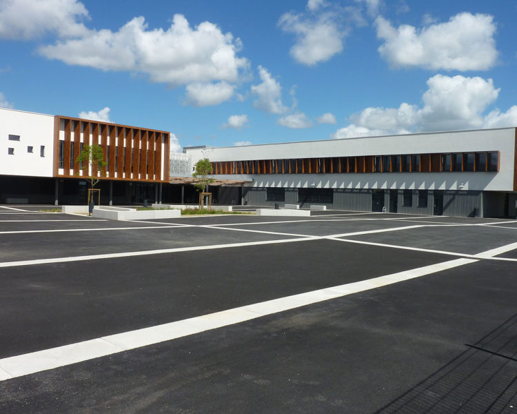 Collège Milcendeau - Pilet maçonnerie béton armé